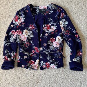 Haute Monde colorful, floral lined jacket. size S